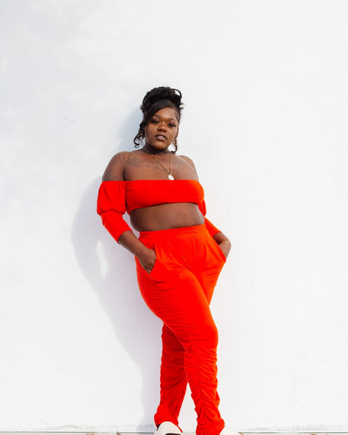 RRR Black Minimal Co Ord Set - stock fashion image 2