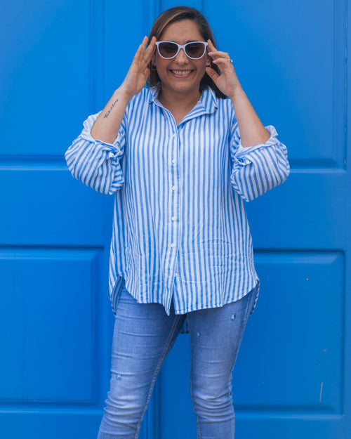 RRR Beige Linen Shirt - stock fashion image 2