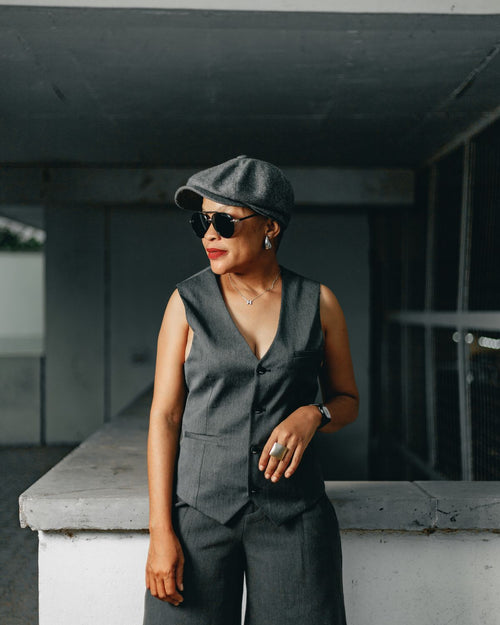 RRR Black Minimal Co Ord Set - stock fashion image 1